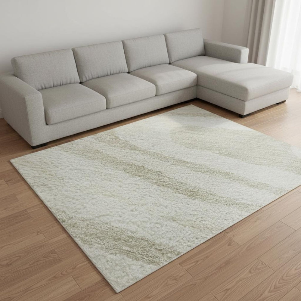 HomeRoots 8' X 10' Woodland Lodge Area Rug in Ivory, Beige & Taupe - Washable, UV Protected & Stain Resistant 676978