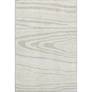HomeRoots 9' X 12' Woodland Lodge Washable Area Rug in Ivory Beige Taupe - Durable, Stain-Resistant & UV Protected! 676979