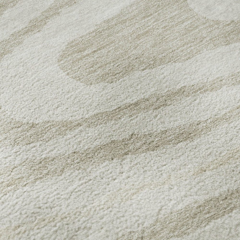 HomeRoots 9' X 12' Woodland Lodge Washable Area Rug in Ivory Beige Taupe - Durable, Stain-Resistant & UV Protected! 676979