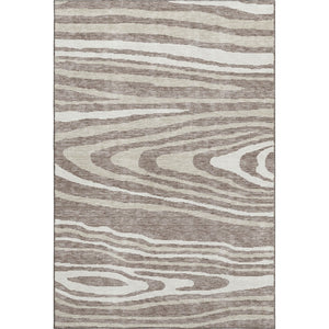 HomeRoots 8' X 10' Washable Taupe Ivory Khaki Area Rug with UV Protection - Durable Lodge Style for Any Room 676990