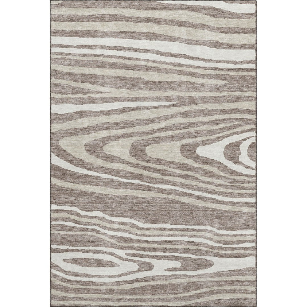 HomeRoots 9' X 12' Woodland Lodge Area Rug - Durable, Washable, Stain-Resistant with UV Protection for Homes 676991
