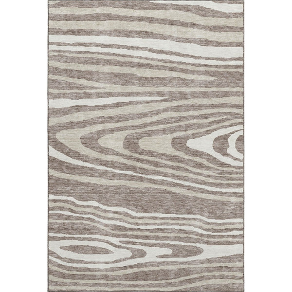 HomeRoots 9' X 12' Woodland Lodge Area Rug - Durable, Washable, Stain-Resistant with UV Protection for Homes 676991