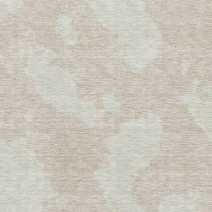 HomeRoots 5' X 8' Beige And Ivory Abstract Area Rug - Durable, Washable, UV-Protected & Ideal for High-Traffic Areas 676994