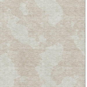 HomeRoots 8' X 10' Beige and Ivory Abstract Washable Area Rug - Durable, UV-Protected, Stylish for Any Space 676996