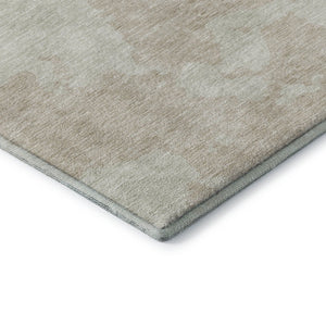 HomeRoots 9' X 12' Beige and Ivory Abstract Washable Area Rug - Durable, Stain-Resistant, UV Protected Design 676997