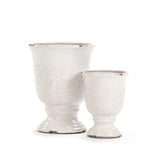 Distressed Crackle White Vase (6769S A369) Zentique