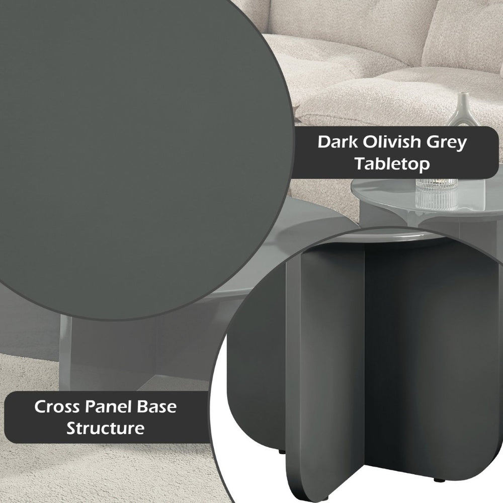English Elm Lamond Square Mdf End Table with Dark Olive Finish for Living Room or Bedroom B2726P442582