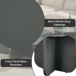 English Elm Lamond Square Mdf End Table with Dark Olive Finish for Living Room or Bedroom B2726P442582