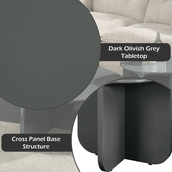 English Elm Lamond Square Mdf End Table with Dark Olive Finish for Living Room or Bedroom B2726P442582