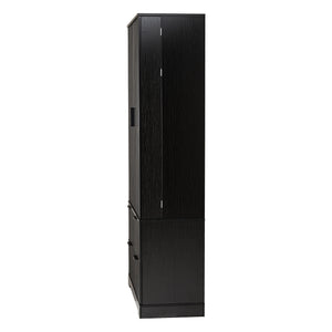 English Elm 72" Modern Fluted Pantry Cabinet with 2 Large Silent Drawers, 8-Door Spice Rack & Adjustable Shelf Organizer Black W2917P294988