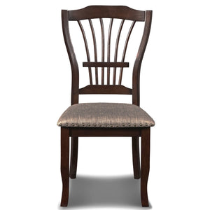 English Elm Jace Espresso Side Chairs With Slat Back (Set Of 2)