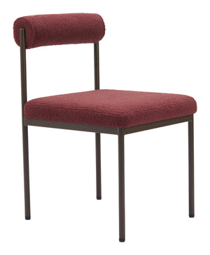 Livorno Dining Chair Red & Bronze 110103 Zuo Modern