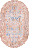 Unique Loom Timeless Paul Machine Made Medallion Rug Blue, Beige/Brown/Rust Red 5' 1" x 8' 0"