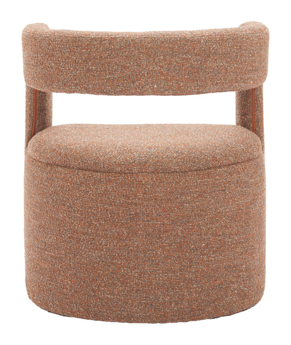 Zuo Modern Atria Accent Chair & Ottoman In Tawny Brown - Chic, Modern Design For Stylish Hospitality Spaces Brown 100% Polyester,Plywood 110848-zuo-modern
