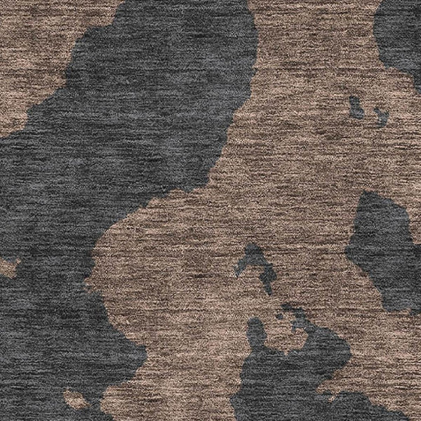 HomeRoots 8' X 10' Chocolate Brown Abstract Washable Area Rug - UV Protected, Durable, Stylish for Homes 677014