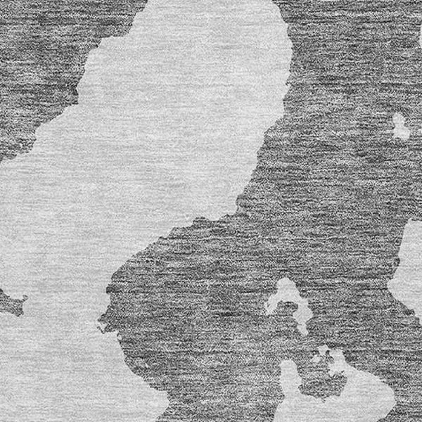 HomeRoots 10' X 14' Stylish Gray and Ivory Abstract Area Rug - Washable, Durable, UV Protected, Pet Friendly 677028