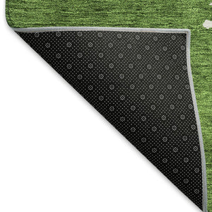 HomeRoots 10' Contemporary Green and White Abstract Washable Area Rug – UV Protected, Family-Friendly Comfort! 677034