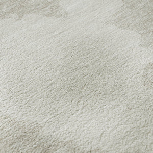 HomeRoots 8' Ivory and Beige Abstract Washable Round Rug with UV Protection, Ideal for High-Traffic Spaces 677037