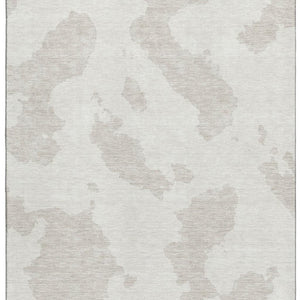 HomeRoots 10' X 14' Ivory and Beige Abstract Area Rug - Washable, UV Protected, Soft & Stylish for Any Room 677040