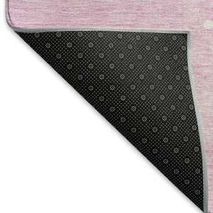 HomeRoots 5' X 8' Pink and Ivory Abstract Washable Area Rug - UV Resistant, Soft, Stylish, and Stain-Resistant! 677048