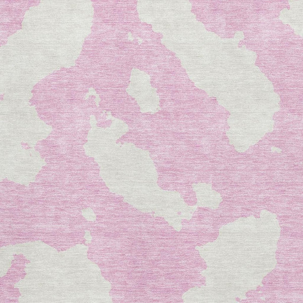 HomeRoots 10' X 14' Pink and Ivory Abstract Area Rug – Washable, UV-Protected, Modern Design for Any Space 677052