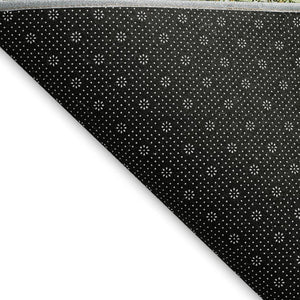 HomeRoots 8' X 10' Elegant Olive Green and Gold Ogee Washable Area Rug with UV Protection for Everyday Use 677104