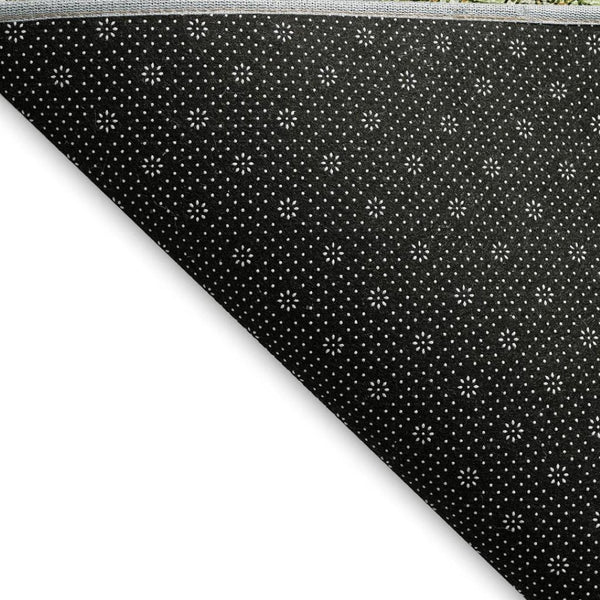 HomeRoots 8' X 10' Elegant Olive Green and Gold Ogee Washable Area Rug with UV Protection for Everyday Use 677104