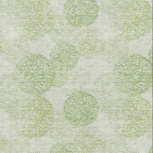 HomeRoots 5' X 8' Artichoke Green Abstract Washable Area Rug – Stylish, Durable, UV-Protected & Family-Friendly! 677137