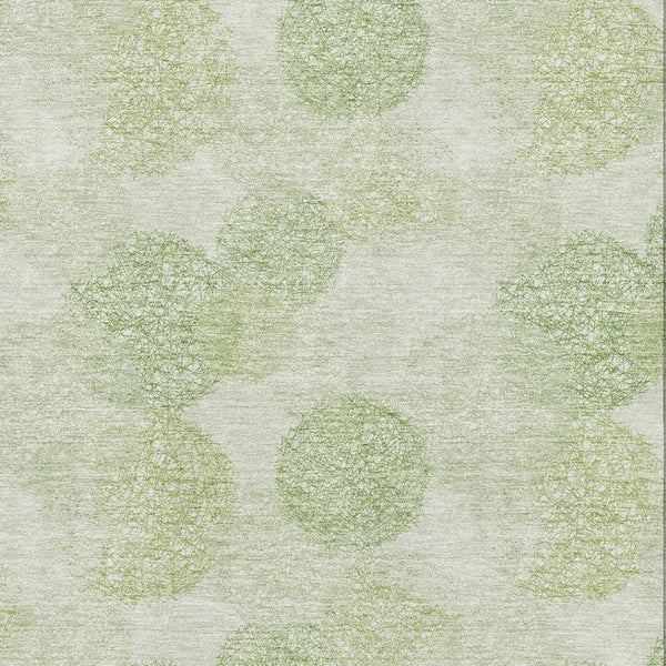 HomeRoots 5' X 8' Artichoke Green Abstract Washable Area Rug – Stylish, Durable, UV-Protected & Family-Friendly! 677137
