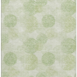 HomeRoots 9' X 12' Artichoke Green Abstract Area Rug - Stylish, Washable, UV Protected for High-Traffic Spaces 677140