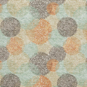 HomeRoots 9' X 12' Abstract Washable Area Rug in Warm Beige & Orange with UV Protection for Easy Care Living 677146