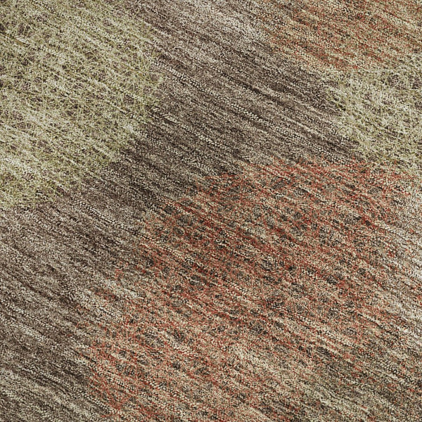 HomeRoots 10' X 14' Brown Artichoke Green Taupe Washable Area Rug - Durable, Stylish, UV-Protected Design 677153