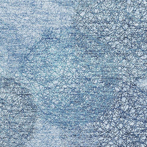 HomeRoots 9' X 12' Denim Blue Abstract Area Rug – Stylish, Stain-Resistant, UV-Protected for Busy Homes! 677158