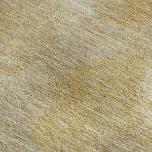 HomeRoots 5' X 8' Gold & Beige Abstract Area Rug - Soft, Stain-Resistant, UV Protected for Modern Spaces 677161