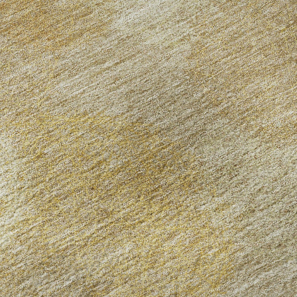 HomeRoots 8' X 10' Gold and Beige Abstract Washable Area Rug - Durable, UV-Protected, Perfect for High-Traffic Spaces 677163