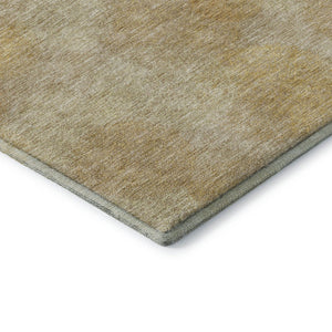 HomeRoots 9' X 12' Gold and Beige Abstract Area Rug – Durable, Washable with UV Protection for Modern Spaces 677164