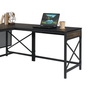 English Elm Desk Return 42" - Stylish Brown Finish, Durable Design With Smart Cable Management For Your Workspace B356P367740