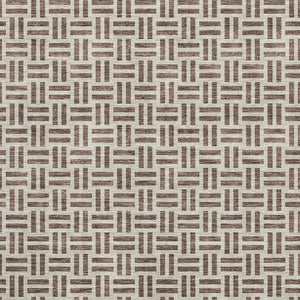 HomeRoots 5' X 8' Chocolate and Beige Geometric Area Rug - Stain Resistant, UV Protected, Easy Care Decor 677221