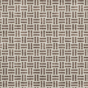 HomeRoots 9' X 12' Chocolate & Beige Geometric Area Rug - Washable, UV Protected, Perfect for Modern Spaces! 677224