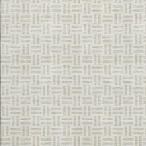 HomeRoots 5' X 8' Ivory and Beige Geometric Area Rug - Stylish, Washable, UV-Protected, Perfect for High-Traffic Spaces 677251