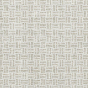 HomeRoots 9' X 12' Ivory and Beige Geometric Area Rug – Washable, Stain-Resistant, UV Protected for High-Traffic Spaces 677254