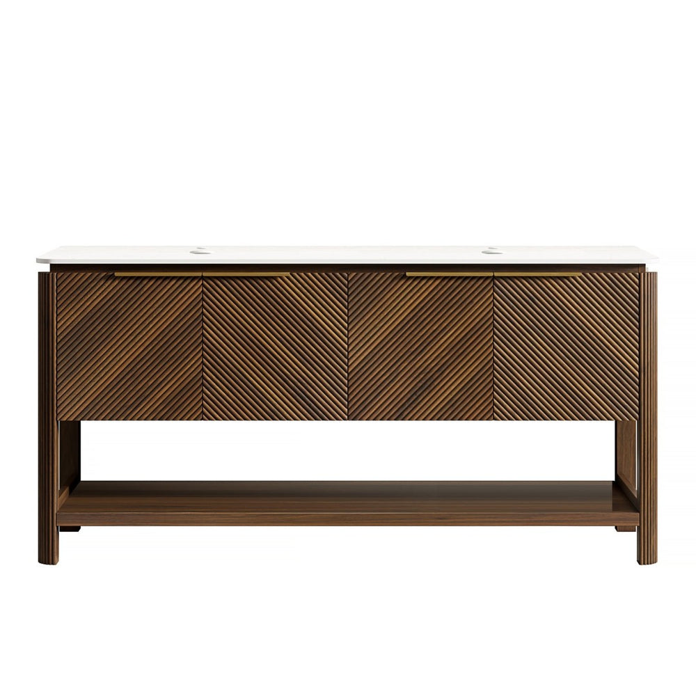English Elm Nyah Floating Bathroom Vanity Cabinet Oak Plywood Led Lighting Soft Close Drawers W2615P346335