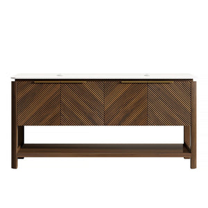 English Elm Nyah Floating Bathroom Vanity Cabinet Oak Plywood Led Lighting Soft Close Drawers W2615P346335