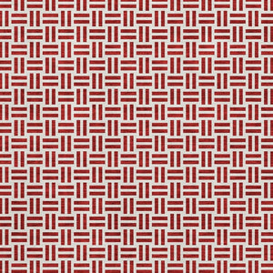 HomeRoots 5' X 8' Red And Ivory Geometric Area Rug - Washable, Stain-Resistant, UV Protected for Modern Homes 677269