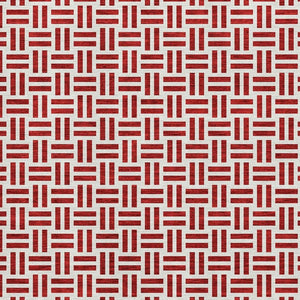 HomeRoots 9' X 12' Red & Ivory Geometric Area Rug - Washable, UV-Protected, Stylish for Busy Homes 677272