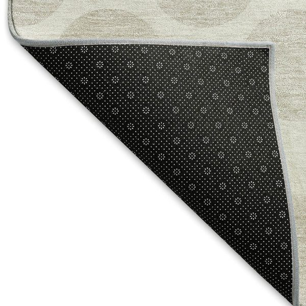 HomeRoots 8' X 10' Ivory & Beige Polka Dot Washable Rug – Family-Friendly, Stain-Resistant & UV Protected! 677403