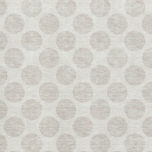 HomeRoots 8' X 10' Ivory & Beige Polka Dot Washable Rug – Family-Friendly, Stain-Resistant & UV Protected! 677403