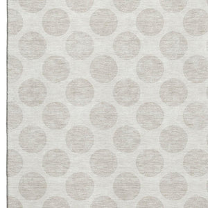HomeRoots 9' X 12' Ivory Polka Dot Area Rug – Washable, UV-Protected, Stylish & Durable for Busy Homes 677404