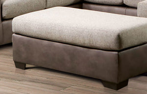 English Elm Upholstery Plush Square Chenille Ottoman with Solid Wood Block Legs — Versatile Seating & Accent Piece, 41"W x 41"D x 20"H Brown,Light Brown 39 L x 39 W x 18 H B2741P355281