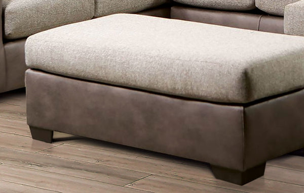 English Elm Upholstery Plush Square Chenille Ottoman with Solid Wood Block Legs — Versatile Seating & Accent Piece, 41"W x 41"D x 20"H Brown,Light Brown 39 L x 39 W x 18 H B2741P355281